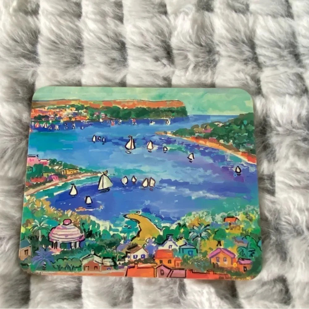Eva Hannah Drink Coasters Set Sydney Impressions‎ Australia Souvenir Cork Backed - Picture 6 of 12